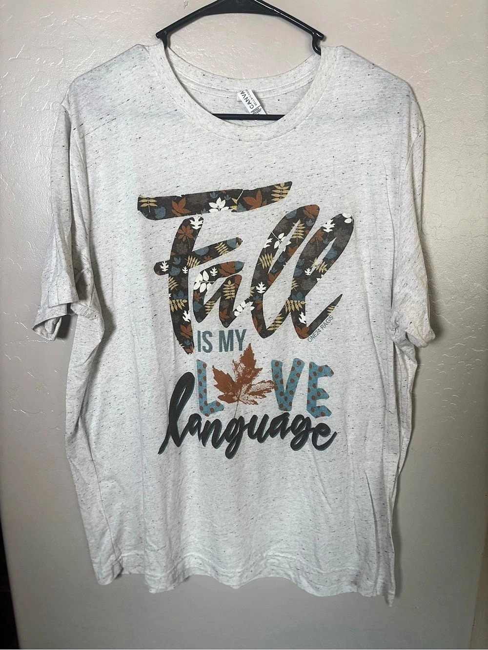 Canvas Graphic Short Sleeve Tee in Gray Size XL
